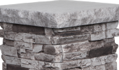 Cap for Column Pedestal | Slate (Burnt Slate & Charcoal) - R-CP-1818-B2-A