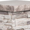 Cap for Column Pedestal | Natural Grey (& Mocha) - cap-18-x-18-natural-grey - 16918-en - 16962 - box-of-2-en