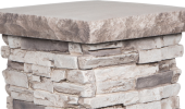 Cap for Column Pedestal | Natural Grey (& Mocha) - R-CP-1818-B2-GN